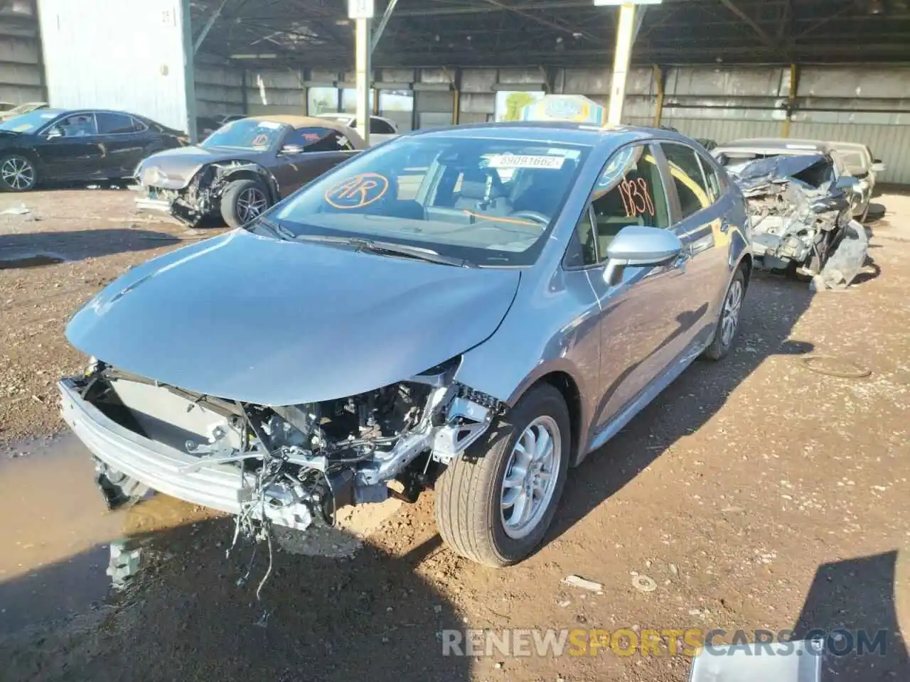 2 Photograph of a damaged car JTDEAMDE9NJ057928 TOYOTA COROLLA 2022