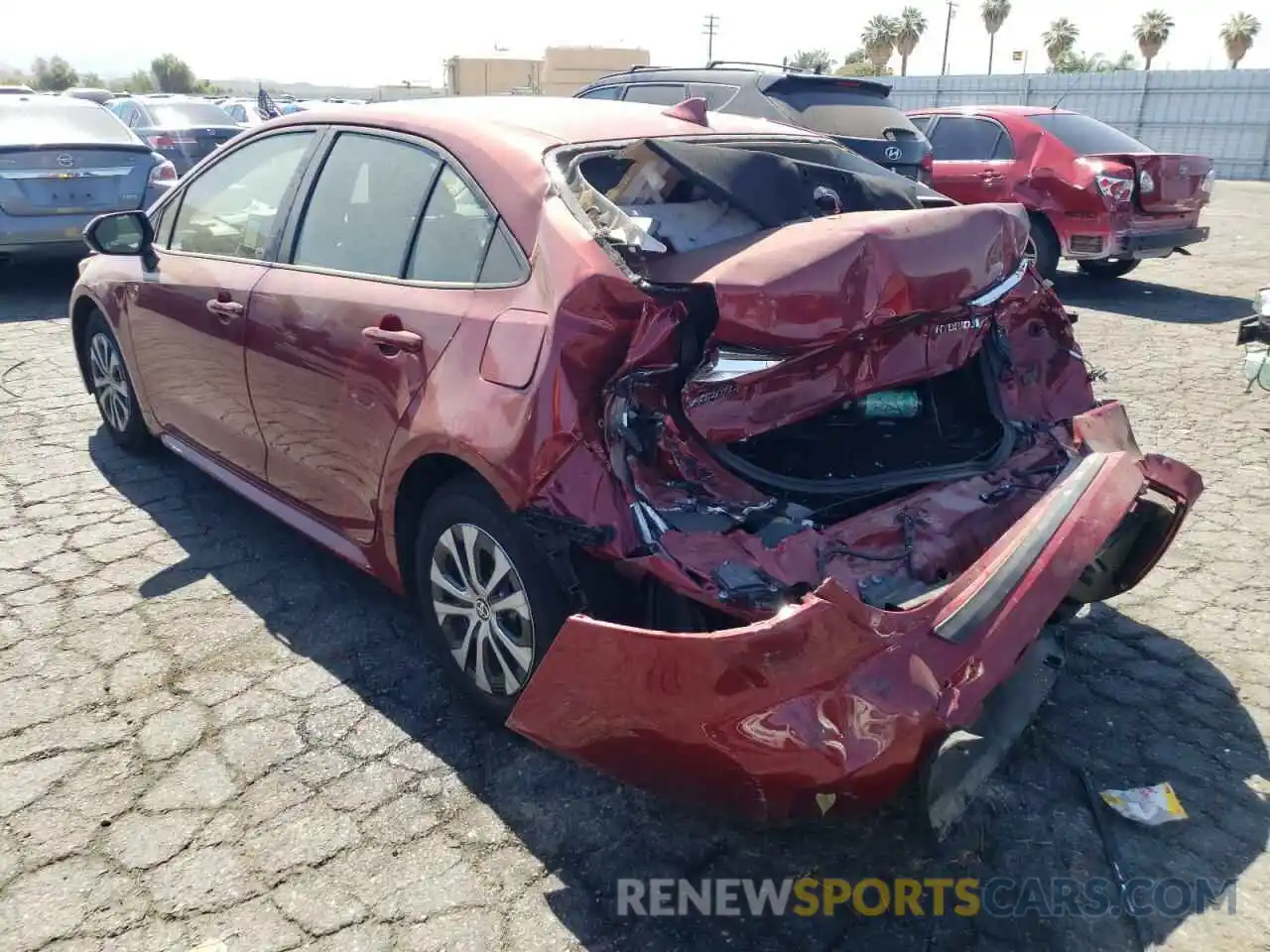 3 Photograph of a damaged car JTDEAMDEXNJ057923 TOYOTA COROLLA 2022