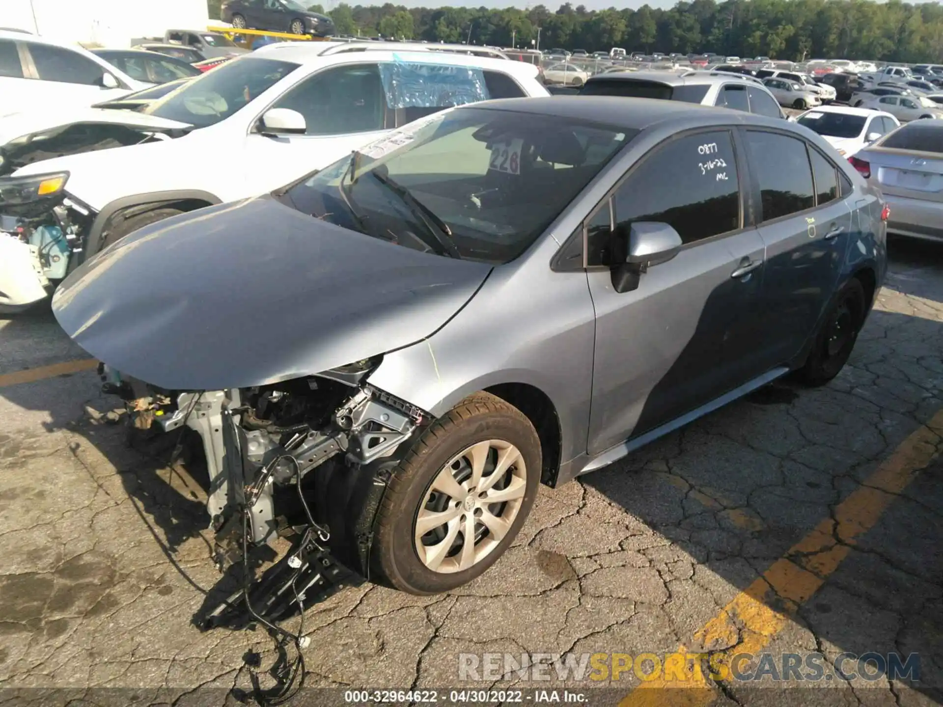 2 Фотография поврежденного автомобиля JTDEPMAE0N3007863 TOYOTA COROLLA 2022