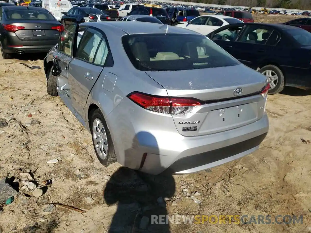 3 Photograph of a damaged car JTDEPMAE0NJ197420 TOYOTA COROLLA 2022