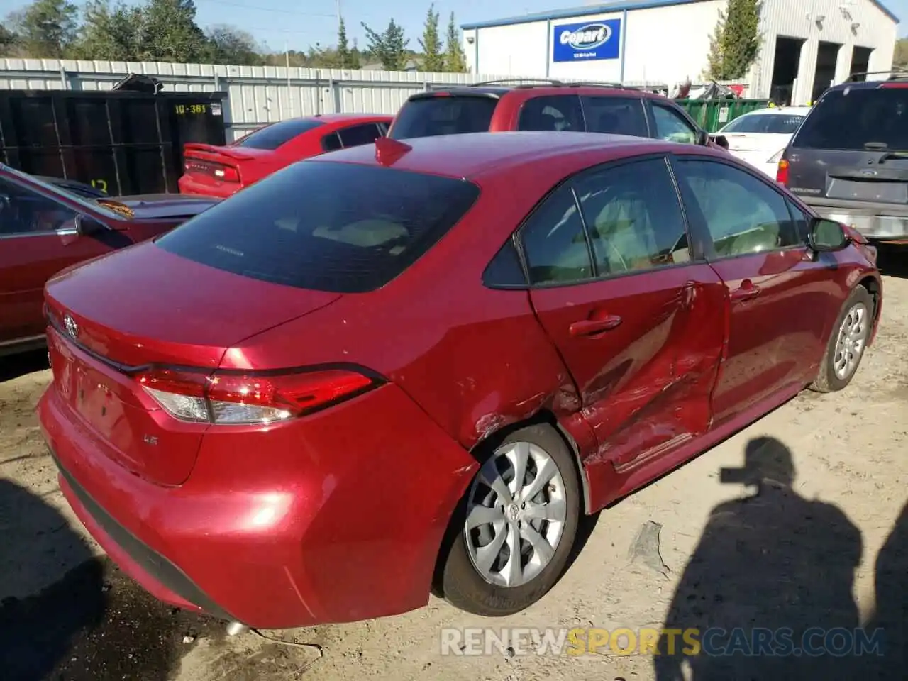 4 Photograph of a damaged car JTDEPMAE0NJ199796 TOYOTA COROLLA 2022