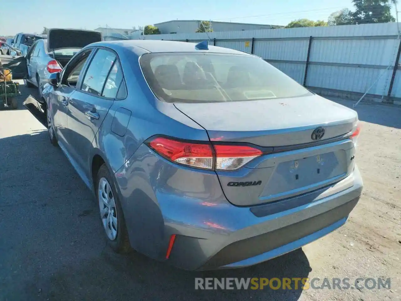 3 Photograph of a damaged car JTDEPMAE0NJ213907 TOYOTA COROLLA 2022