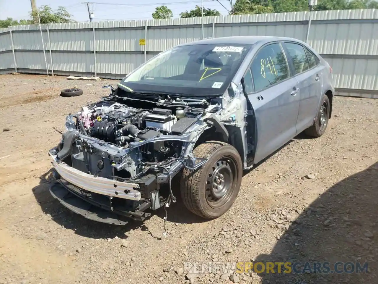 2 Photograph of a damaged car JTDEPMAE1N3010285 TOYOTA COROLLA 2022