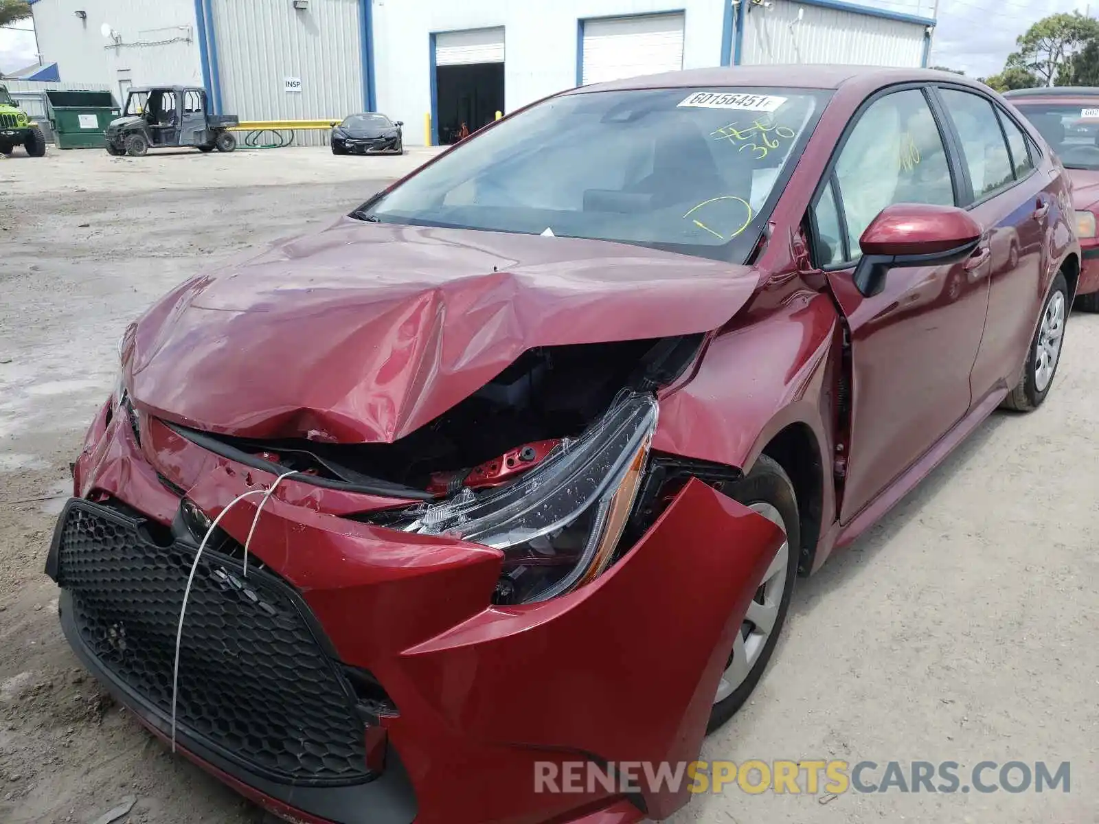 2 Photograph of a damaged car JTDEPMAE1NJ191626 TOYOTA COROLLA 2022