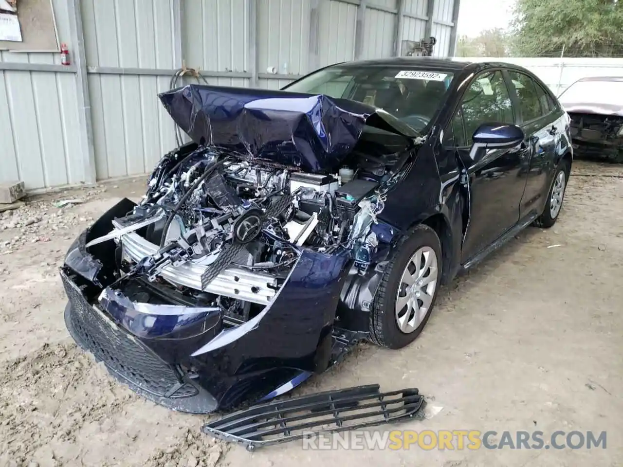 2 Photograph of a damaged car JTDEPMAE1NJ195594 TOYOTA COROLLA 2022