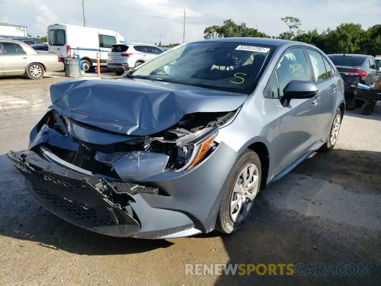 2 Photograph of a damaged car JTDEPMAE1NJ195904 TOYOTA COROLLA 2022