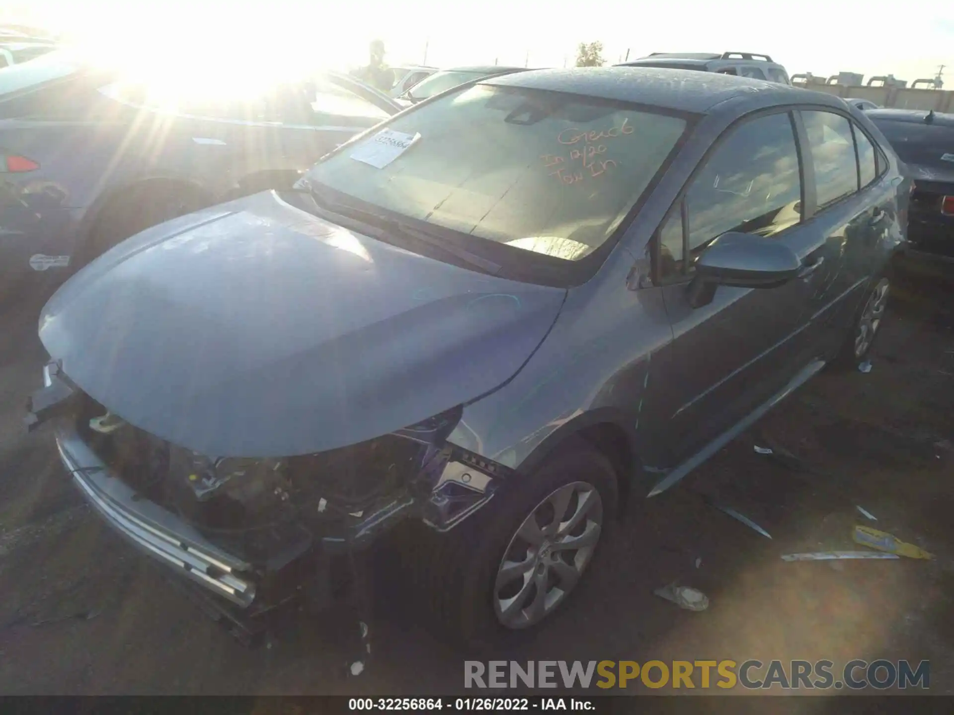 2 Photograph of a damaged car JTDEPMAE1NJ199774 TOYOTA COROLLA 2022