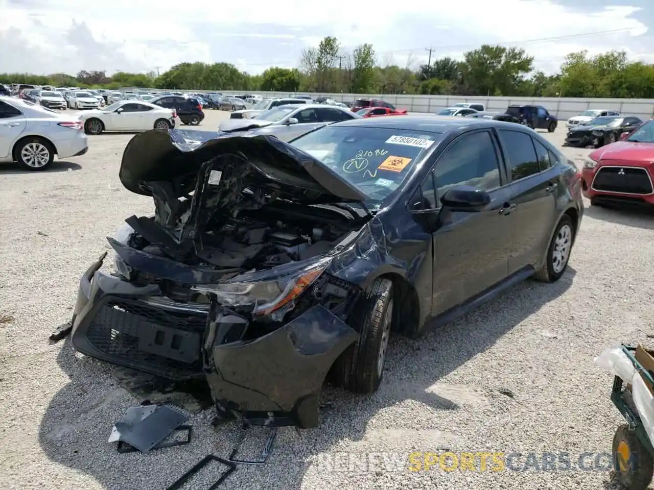 2 Photograph of a damaged car JTDEPMAE2NJ203315 TOYOTA COROLLA 2022