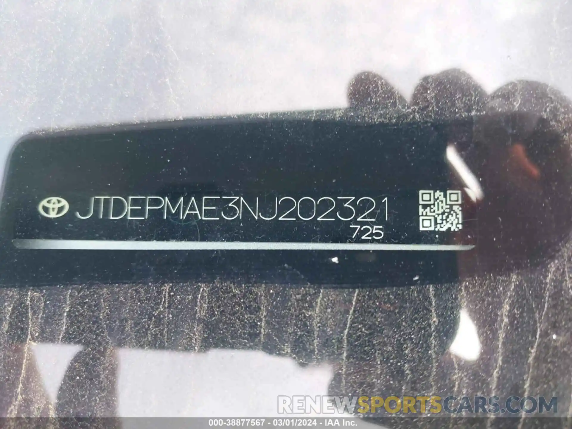 9 Photograph of a damaged car JTDEPMAE3NJ202321 TOYOTA COROLLA 2022