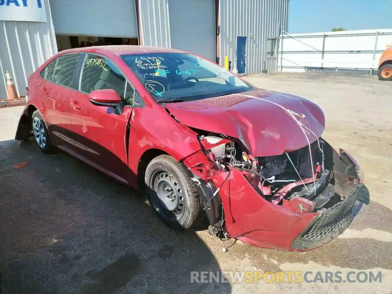 1 Photograph of a damaged car JTDEPMAE3NJ221340 TOYOTA COROLLA 2022