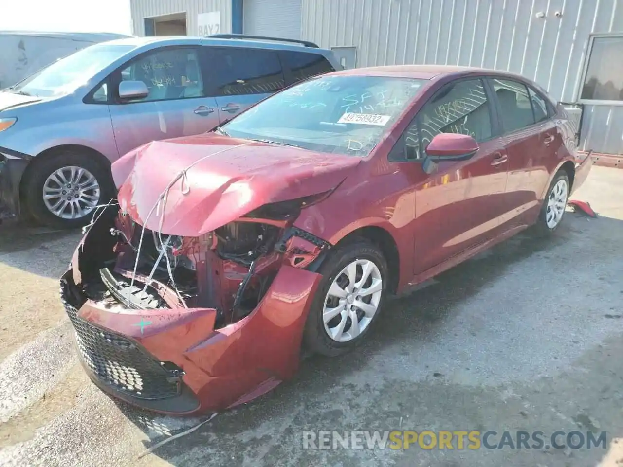 2 Photograph of a damaged car JTDEPMAE3NJ221340 TOYOTA COROLLA 2022