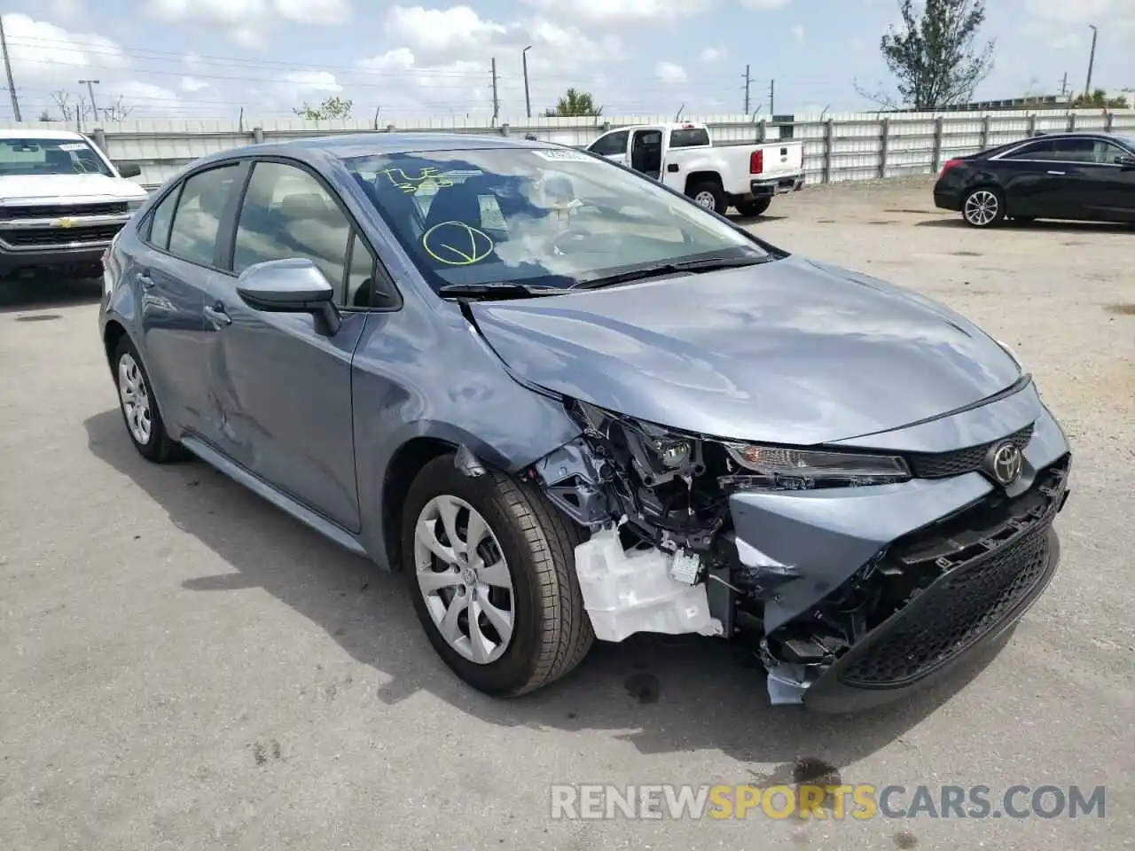 1 Photograph of a damaged car JTDEPMAE4N3015402 TOYOTA COROLLA 2022