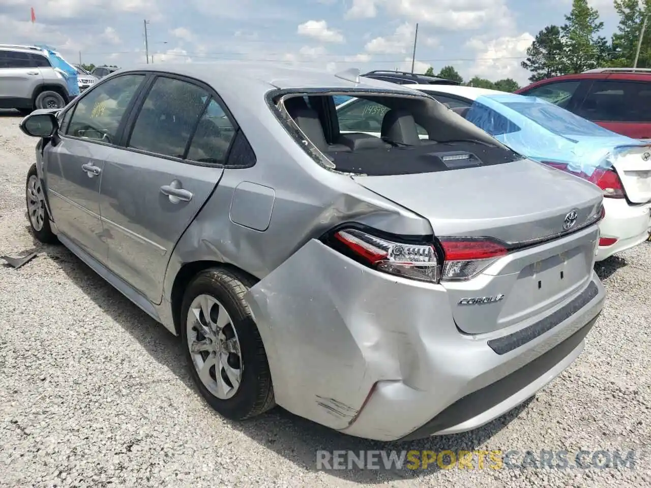 3 Photograph of a damaged car JTDEPMAE4NJ191457 TOYOTA COROLLA 2022