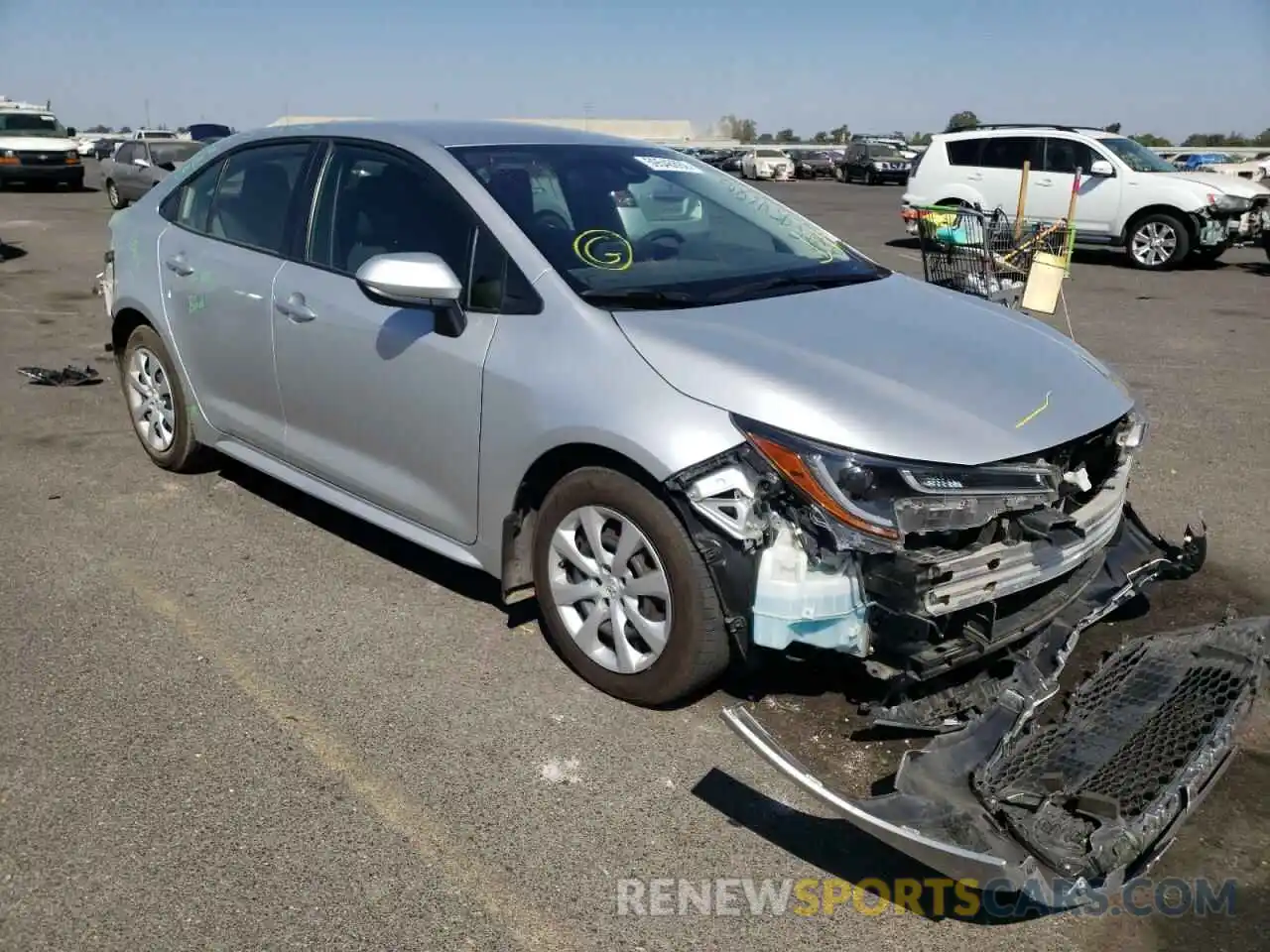 1 Photograph of a damaged car JTDEPMAE4NJ197596 TOYOTA COROLLA 2022