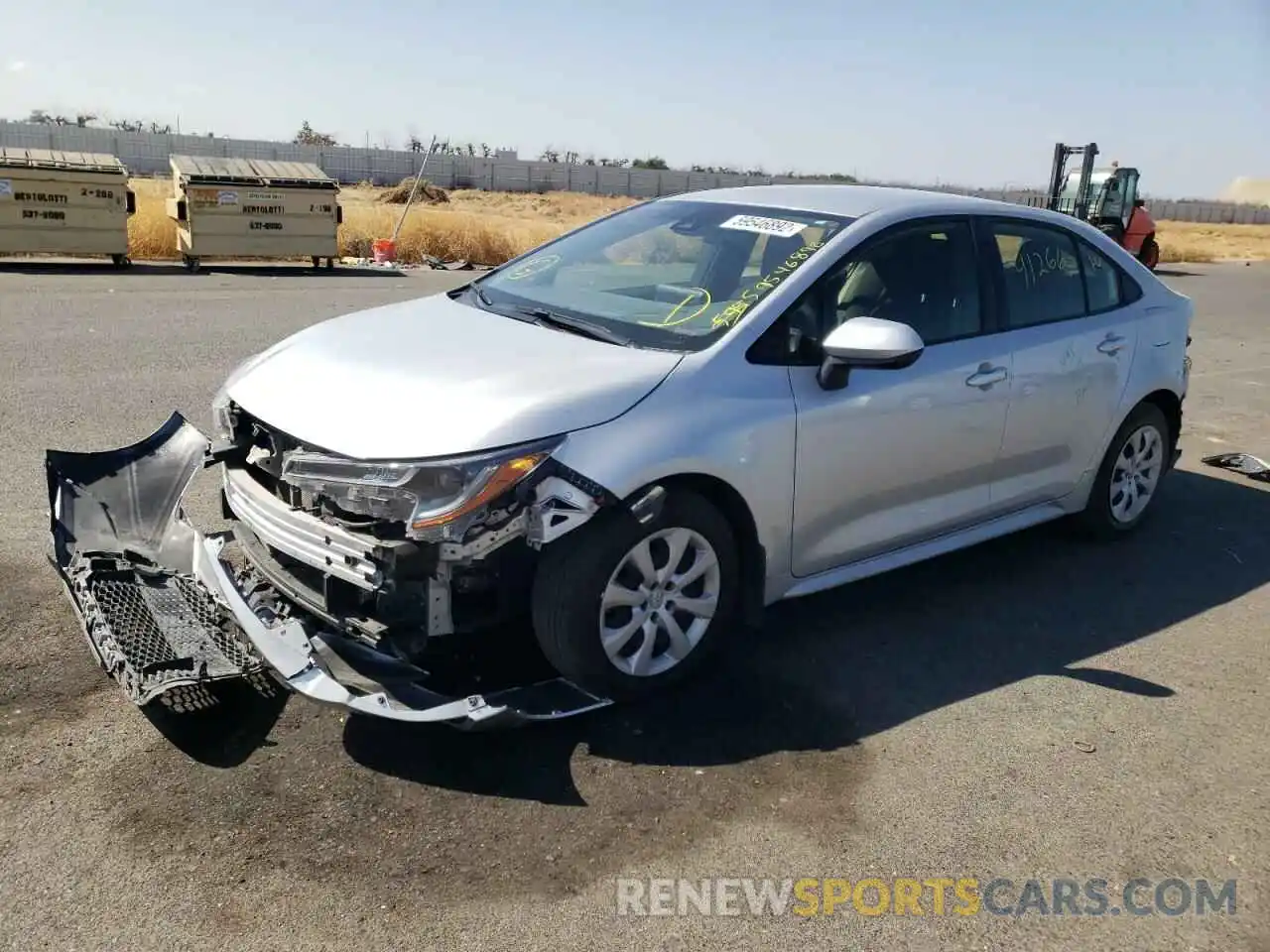 2 Photograph of a damaged car JTDEPMAE4NJ197596 TOYOTA COROLLA 2022