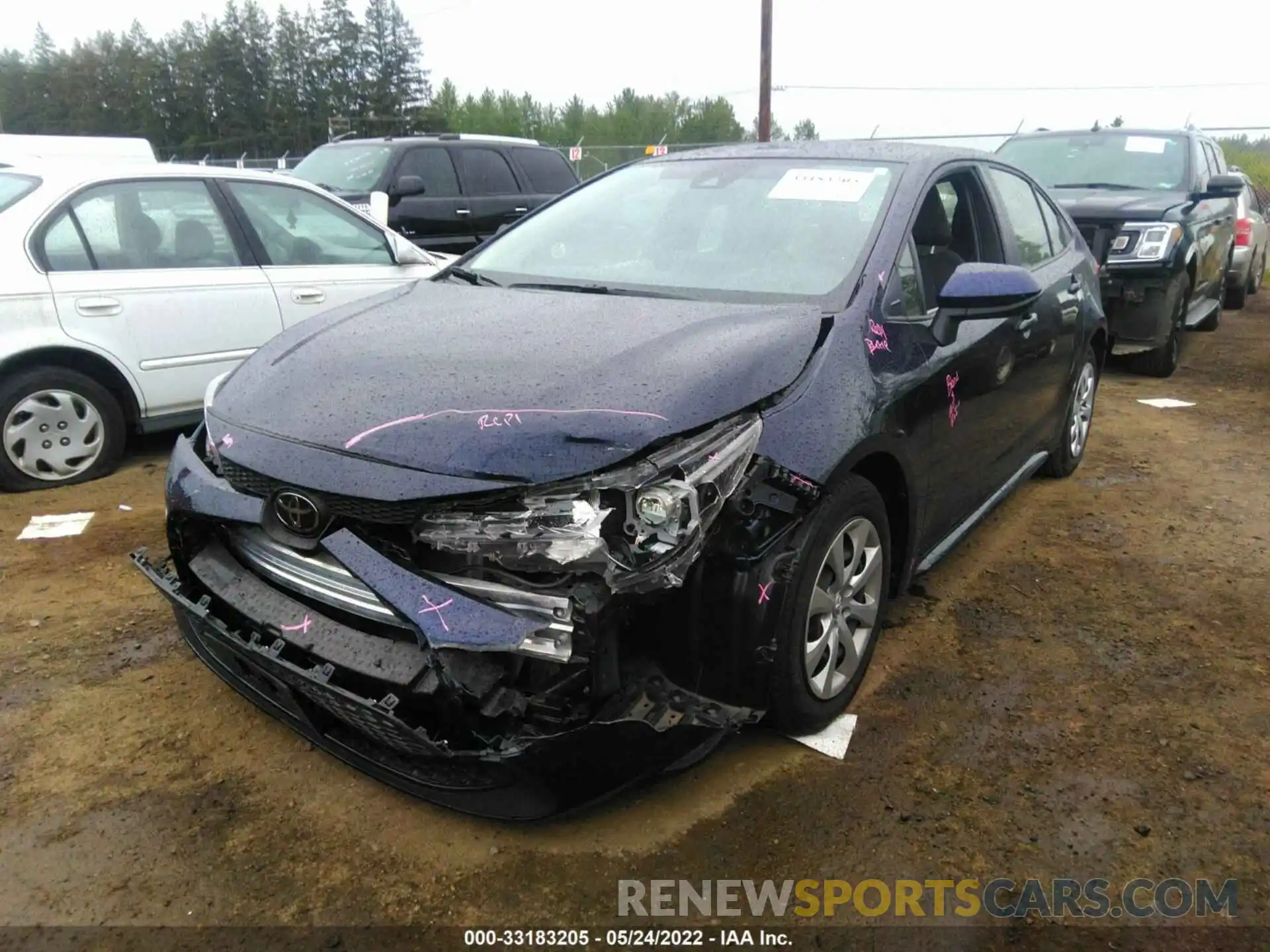 2 Photograph of a damaged car JTDEPMAE4NJ197601 TOYOTA COROLLA 2022