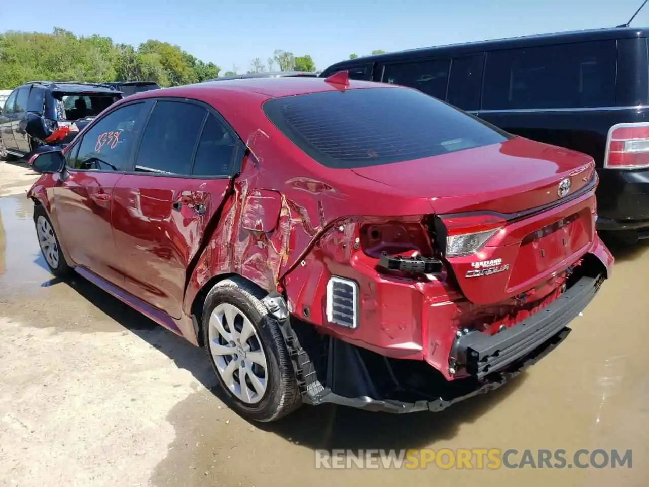 3 Photograph of a damaged car JTDEPMAE4NJ207057 TOYOTA COROLLA 2022