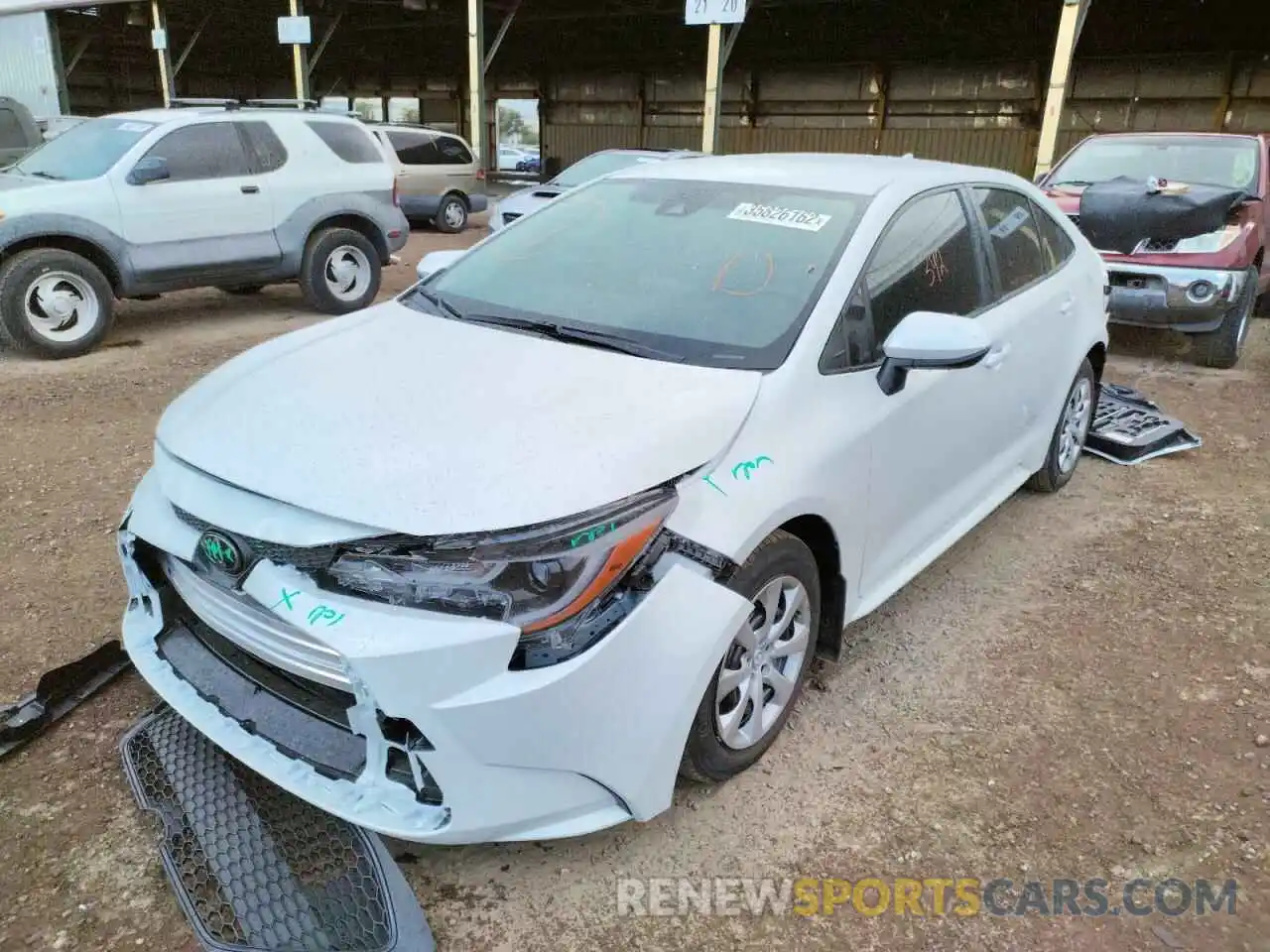 2 Photograph of a damaged car JTDEPMAE5N3006448 TOYOTA COROLLA 2022