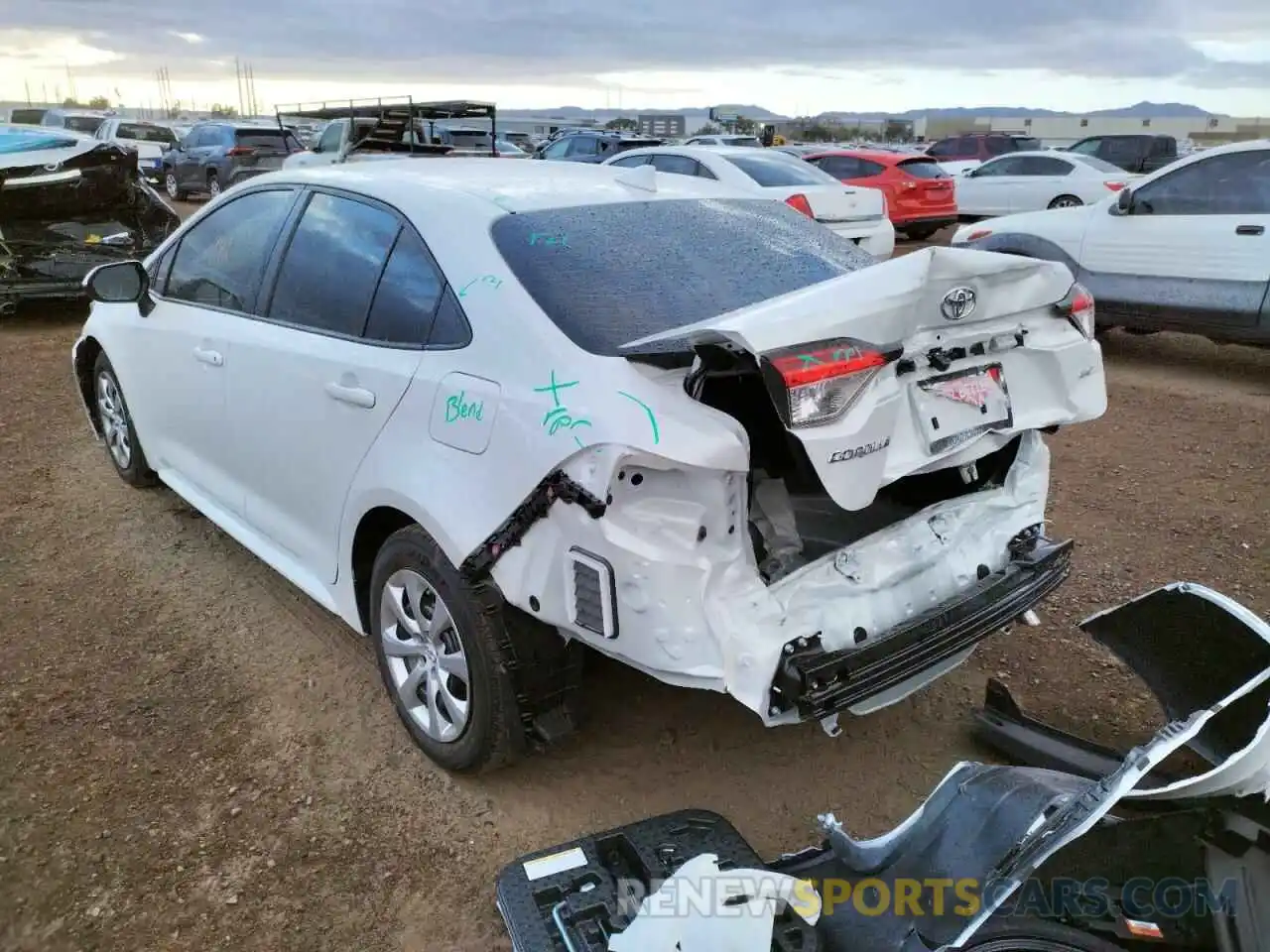 3 Photograph of a damaged car JTDEPMAE5N3006448 TOYOTA COROLLA 2022