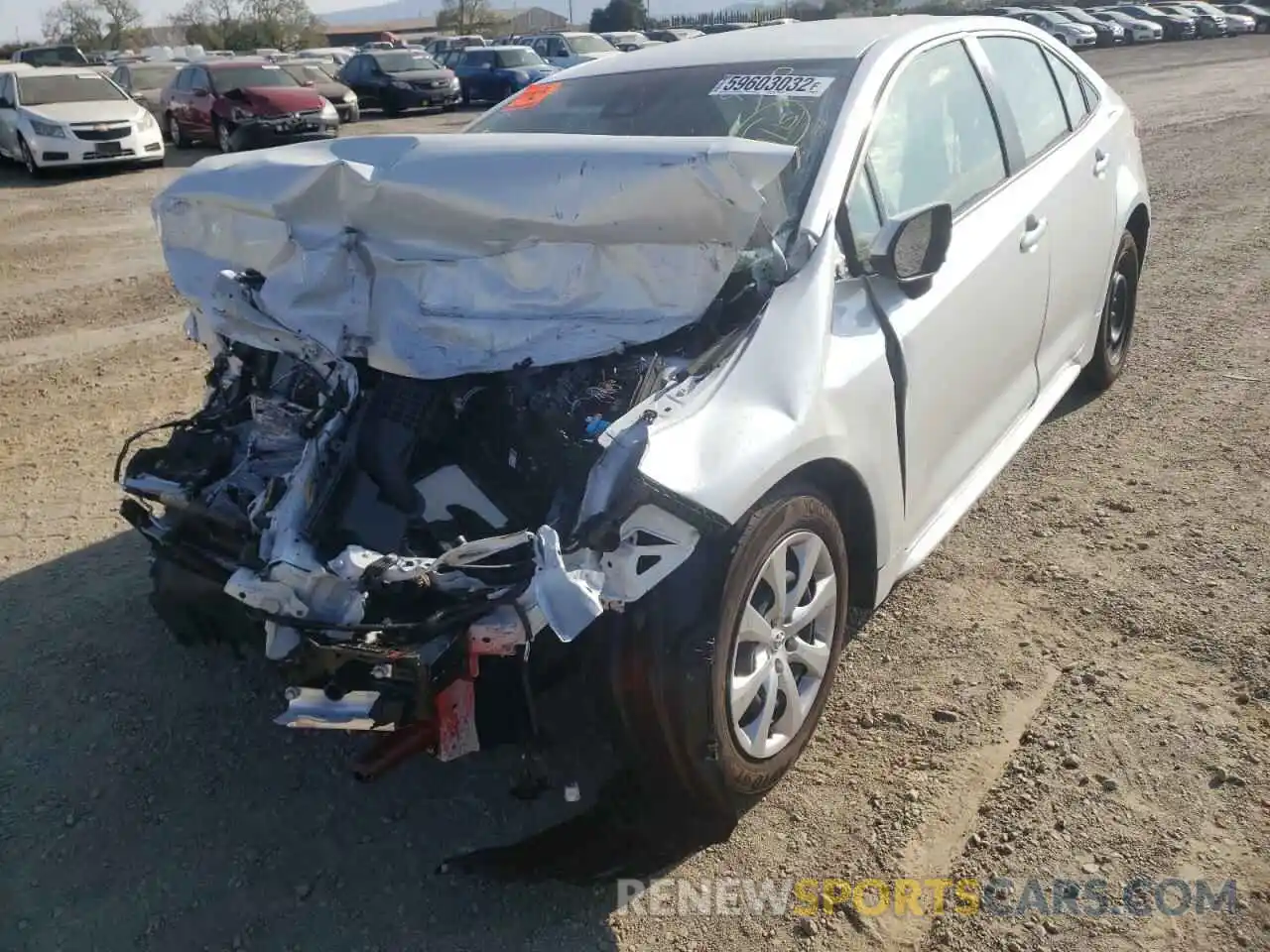 2 Photograph of a damaged car JTDEPMAE5N3008796 TOYOTA COROLLA 2022