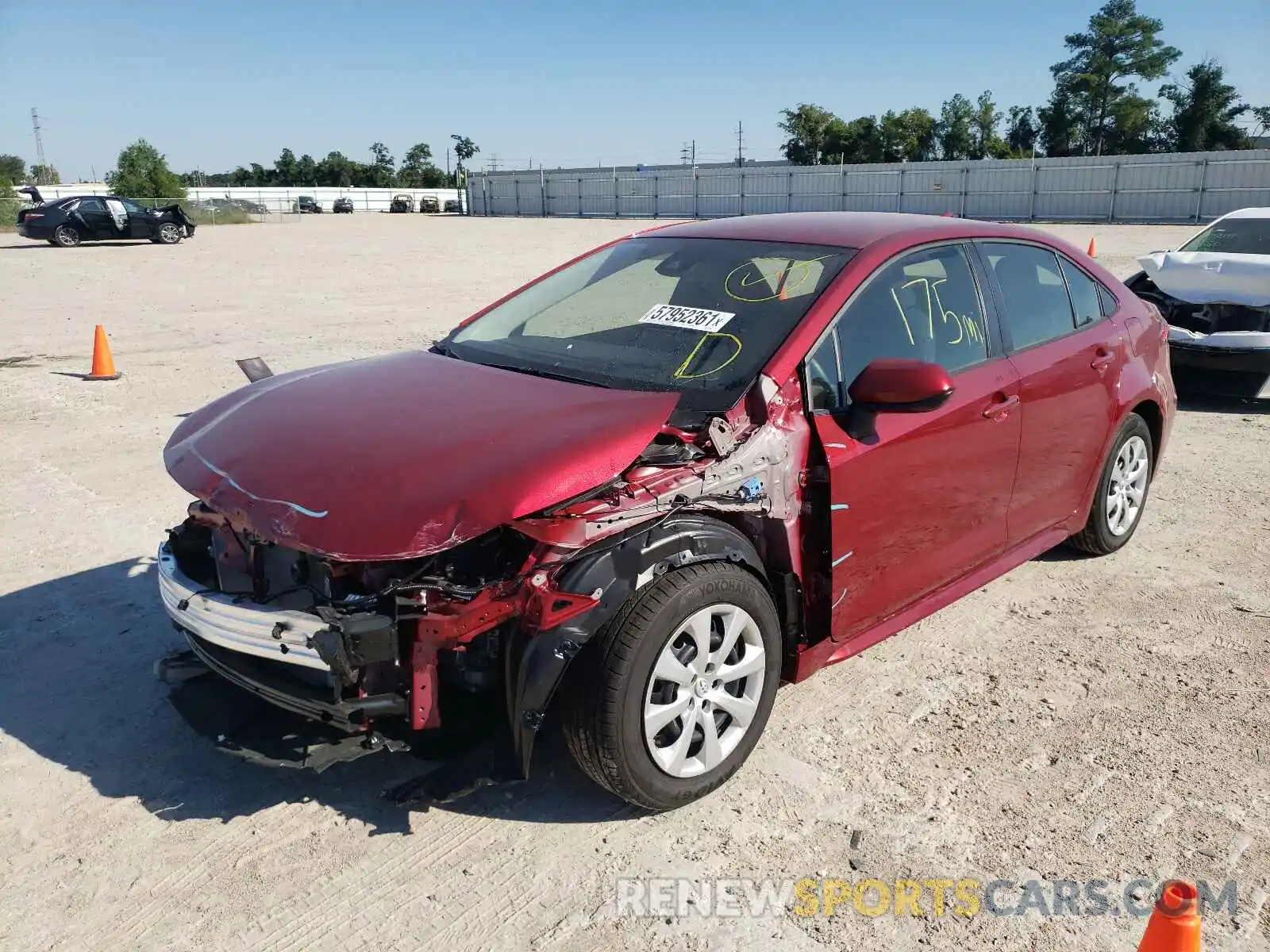 2 Photograph of a damaged car JTDEPMAE5NJ198448 TOYOTA COROLLA 2022