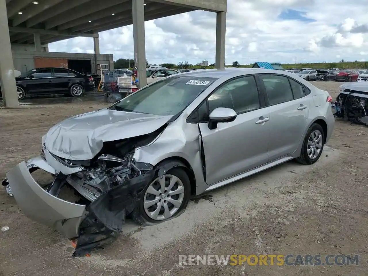 1 Photograph of a damaged car JTDEPMAE5NJ200599 TOYOTA COROLLA 2022