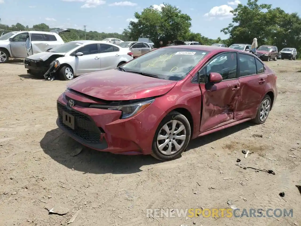 2 Photograph of a damaged car JTDEPMAE5NJ220190 TOYOTA COROLLA 2022