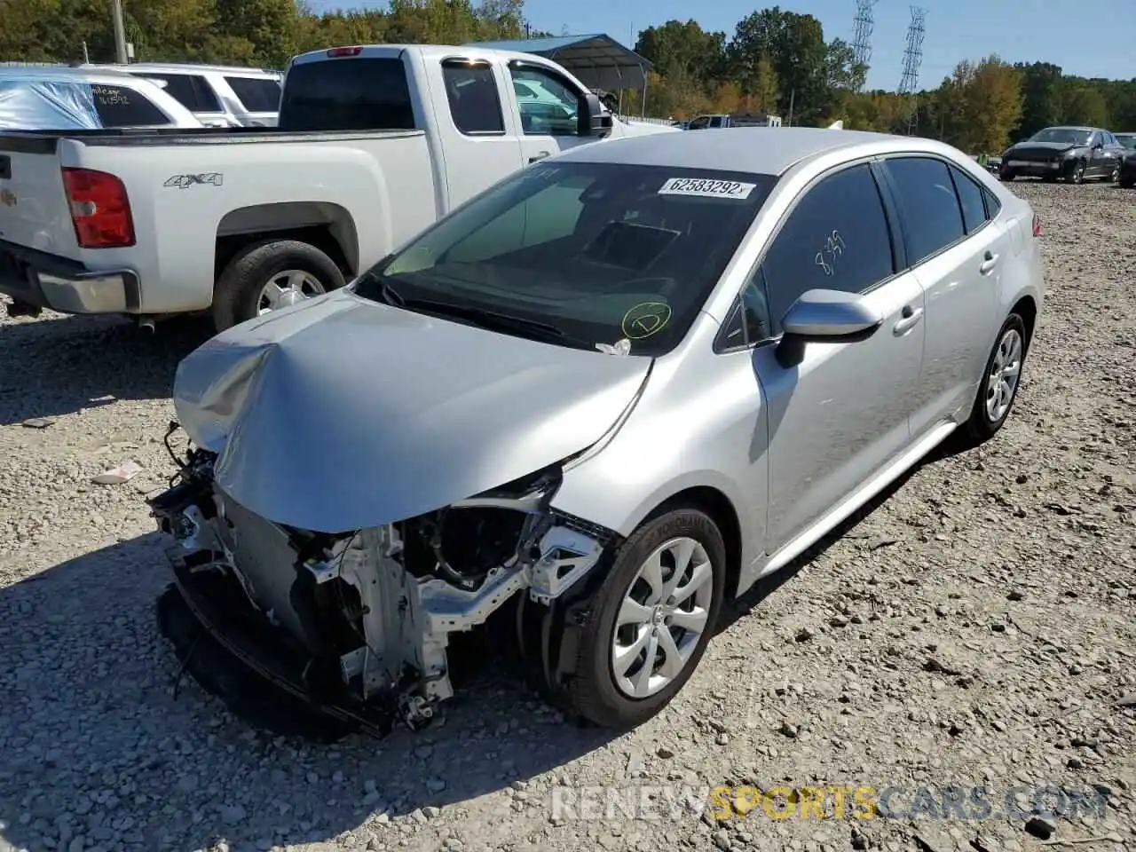 2 Photograph of a damaged car JTDEPMAE6N3012825 TOYOTA COROLLA 2022