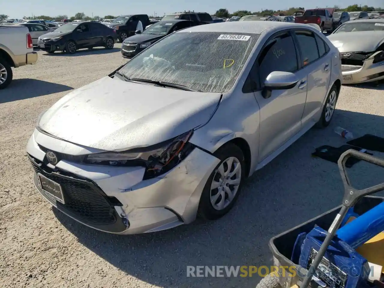 2 Photograph of a damaged car JTDEPMAE6NJ202426 TOYOTA COROLLA 2022