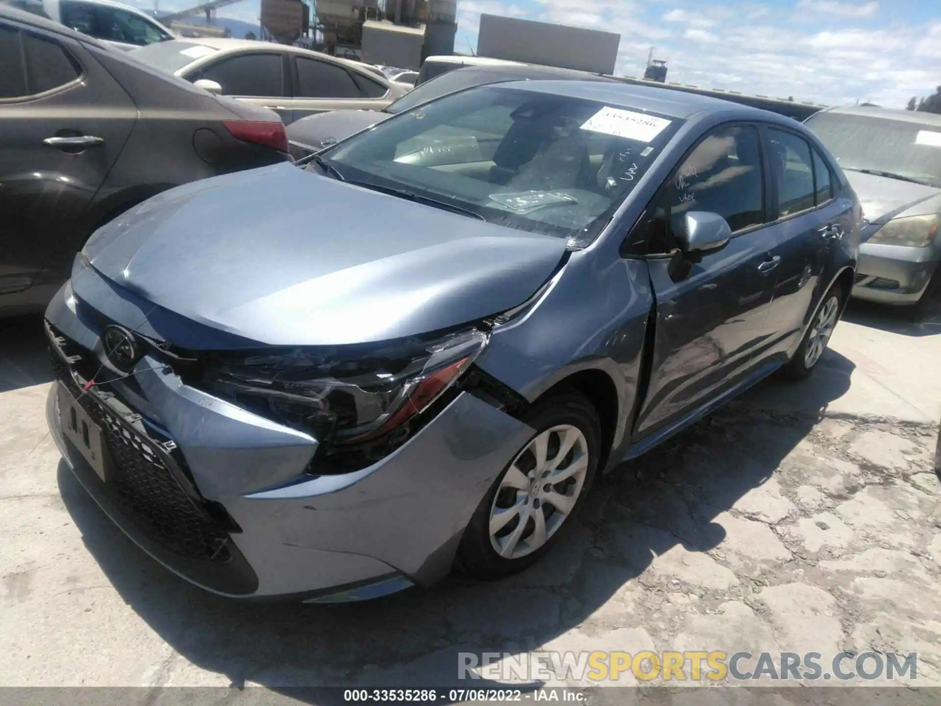 2 Photograph of a damaged car JTDEPMAE6NJ221266 TOYOTA COROLLA 2022