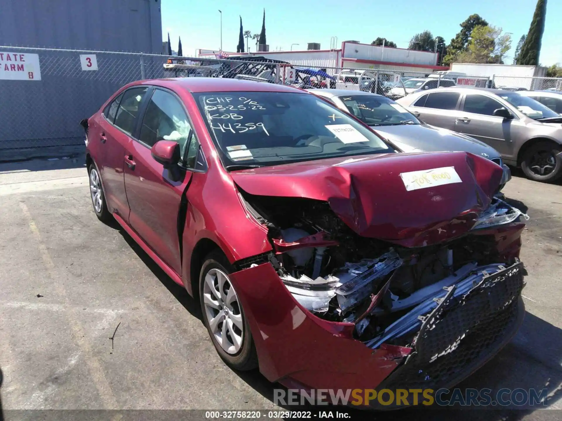 1 Photograph of a damaged car JTDEPMAE7NJ197608 TOYOTA COROLLA 2022