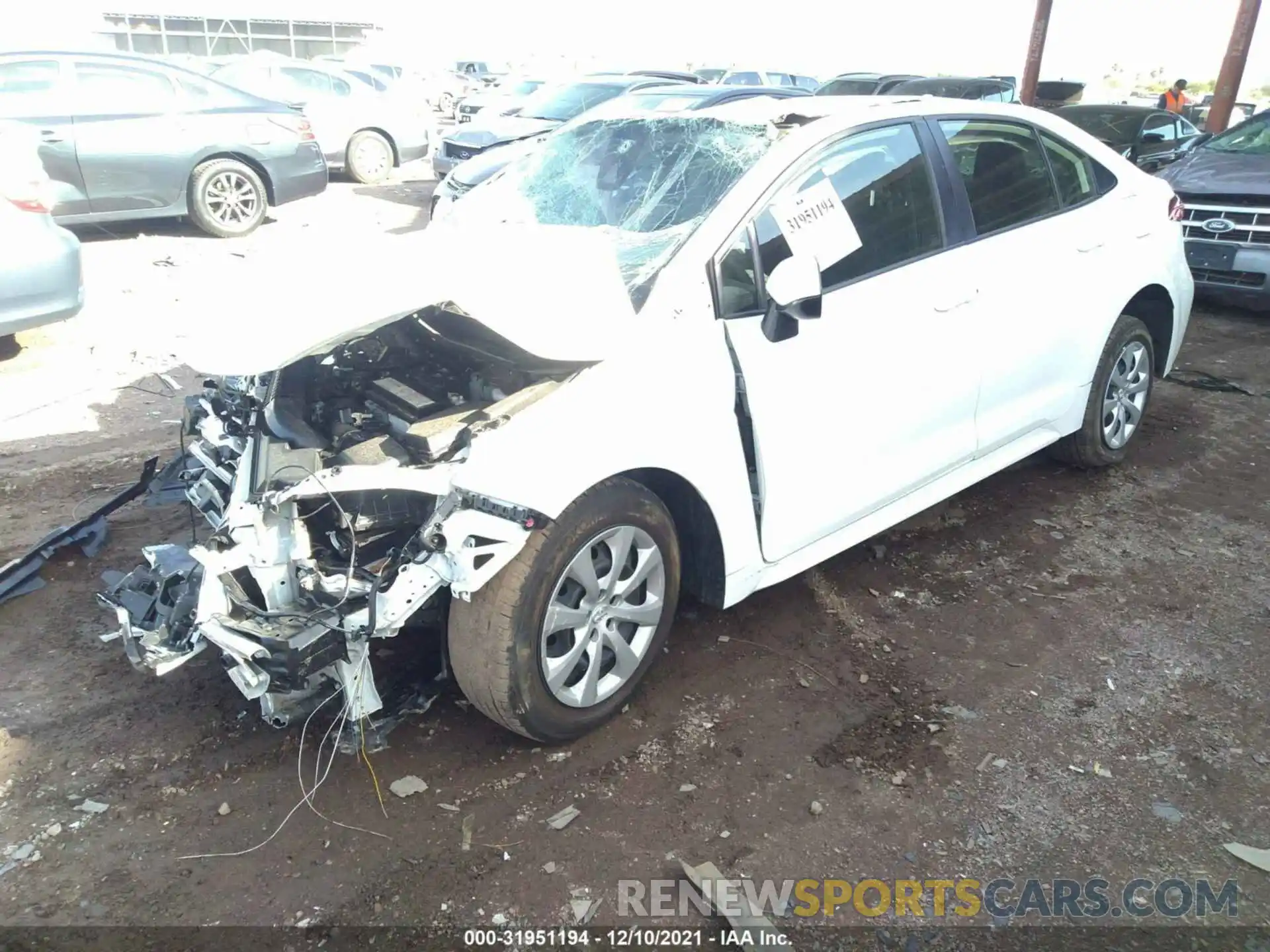 2 Photograph of a damaged car JTDEPMAE7NJ197754 TOYOTA COROLLA 2022