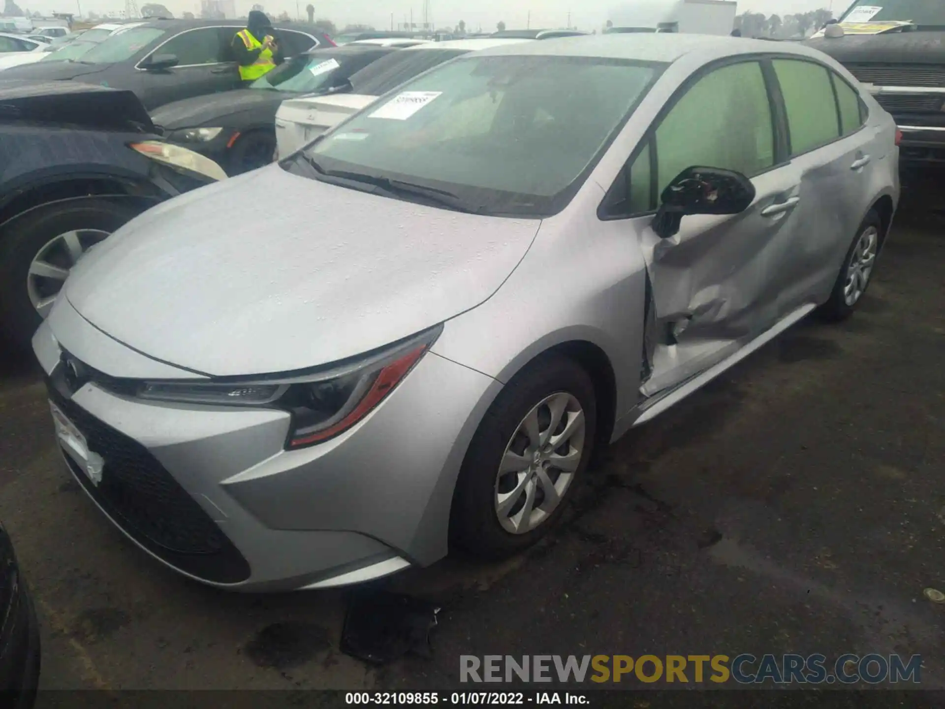 2 Photograph of a damaged car JTDEPMAE7NJ198693 TOYOTA COROLLA 2022