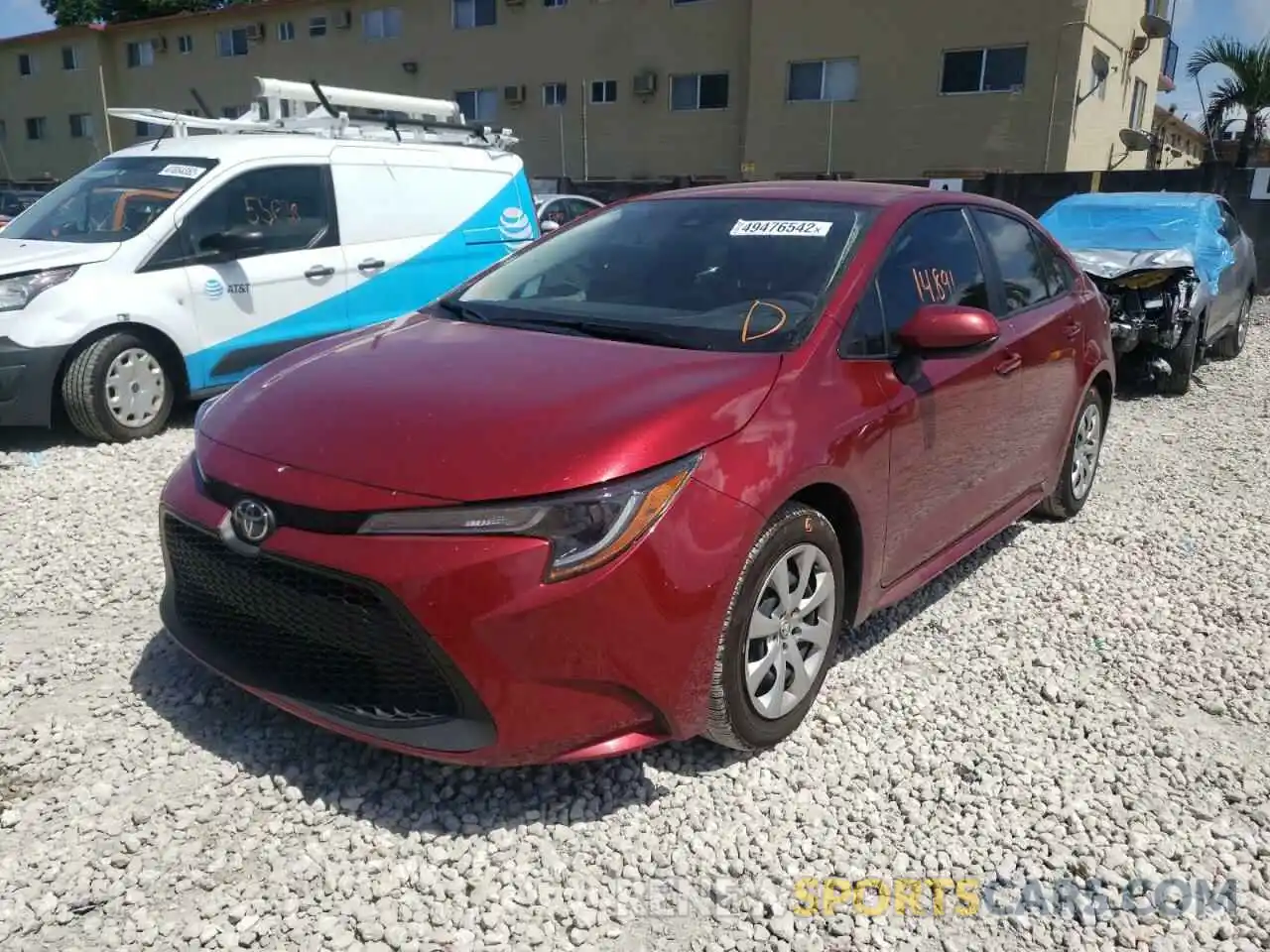 2 Фотография поврежденного автомобиля JTDEPMAE7NJ209451 TOYOTA COROLLA 2022