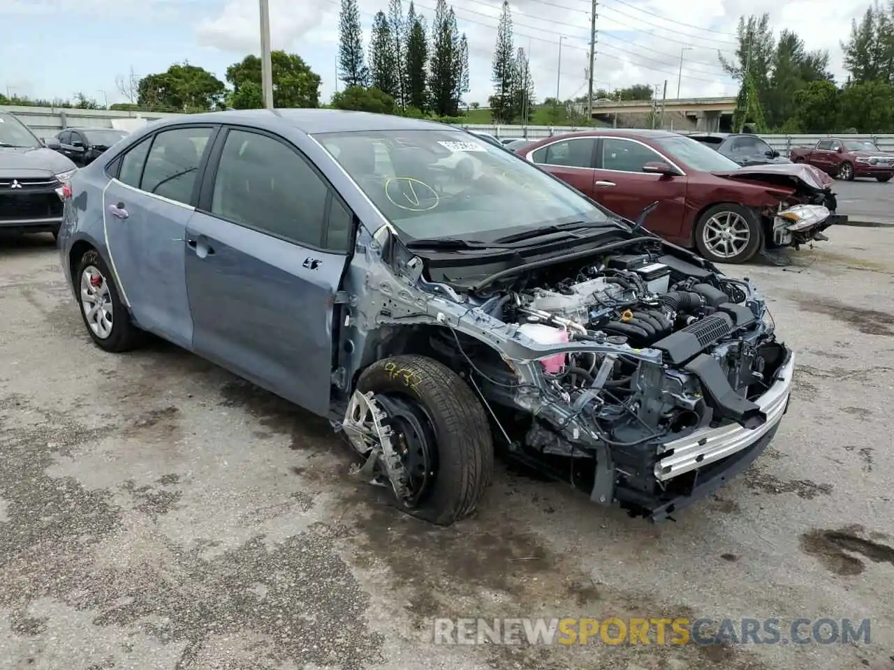 1 Photograph of a damaged car JTDEPMAE8N3003527 TOYOTA COROLLA 2022