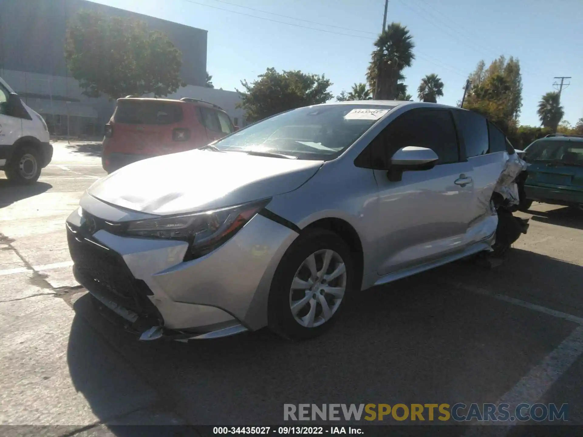 2 Photograph of a damaged car JTDEPMAE8N3023597 TOYOTA COROLLA 2022