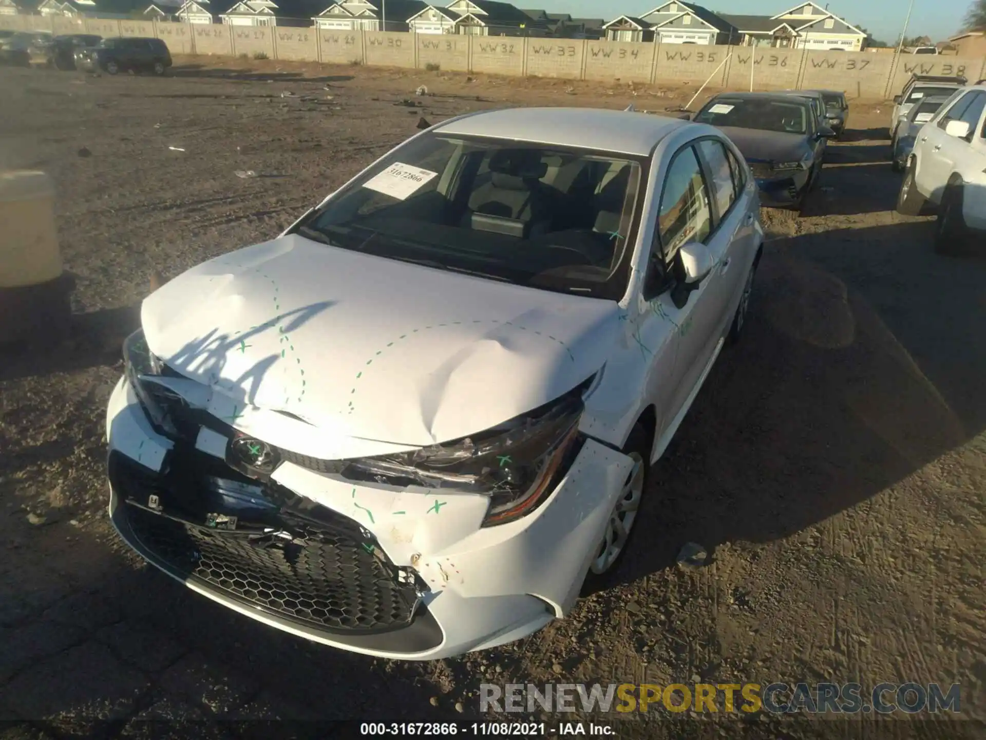 2 Photograph of a damaged car JTDEPMAE8NJ199223 TOYOTA COROLLA 2022