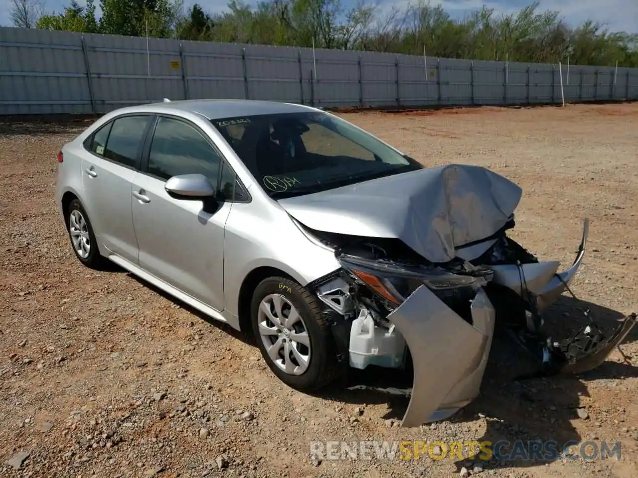 1 Photograph of a damaged car JTDEPMAE8NJ203321 TOYOTA COROLLA 2022