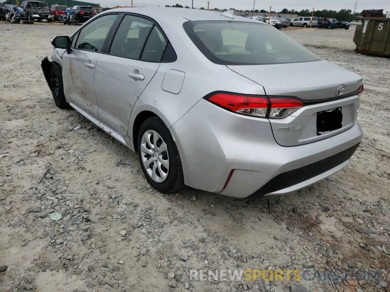 3 Photograph of a damaged car JTDEPMAE8NJ204663 TOYOTA COROLLA 2022