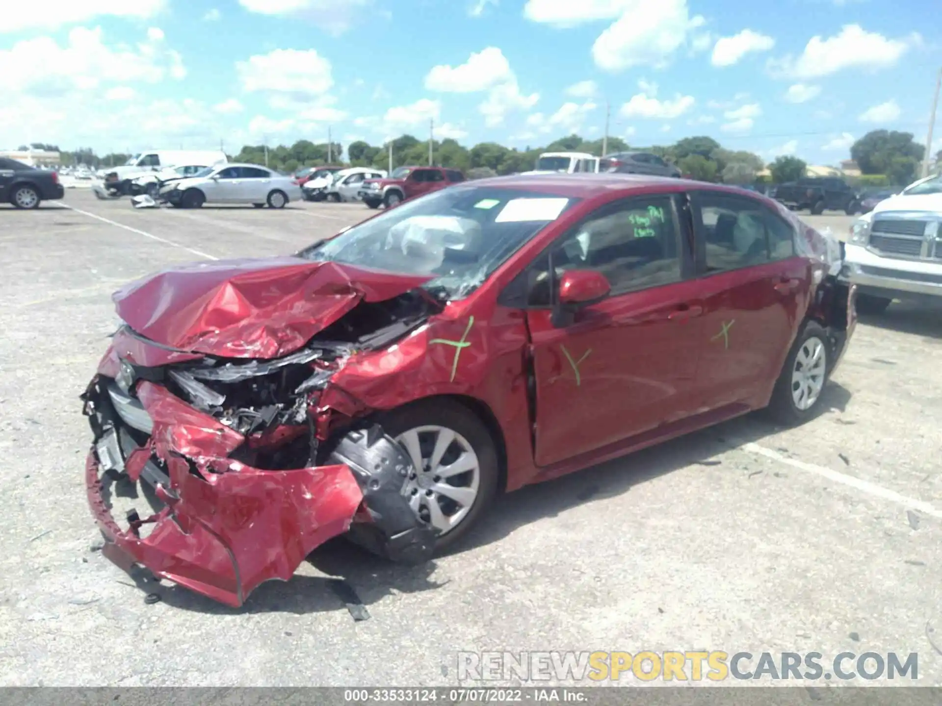 2 Photograph of a damaged car JTDEPMAE8NJ214142 TOYOTA COROLLA 2022