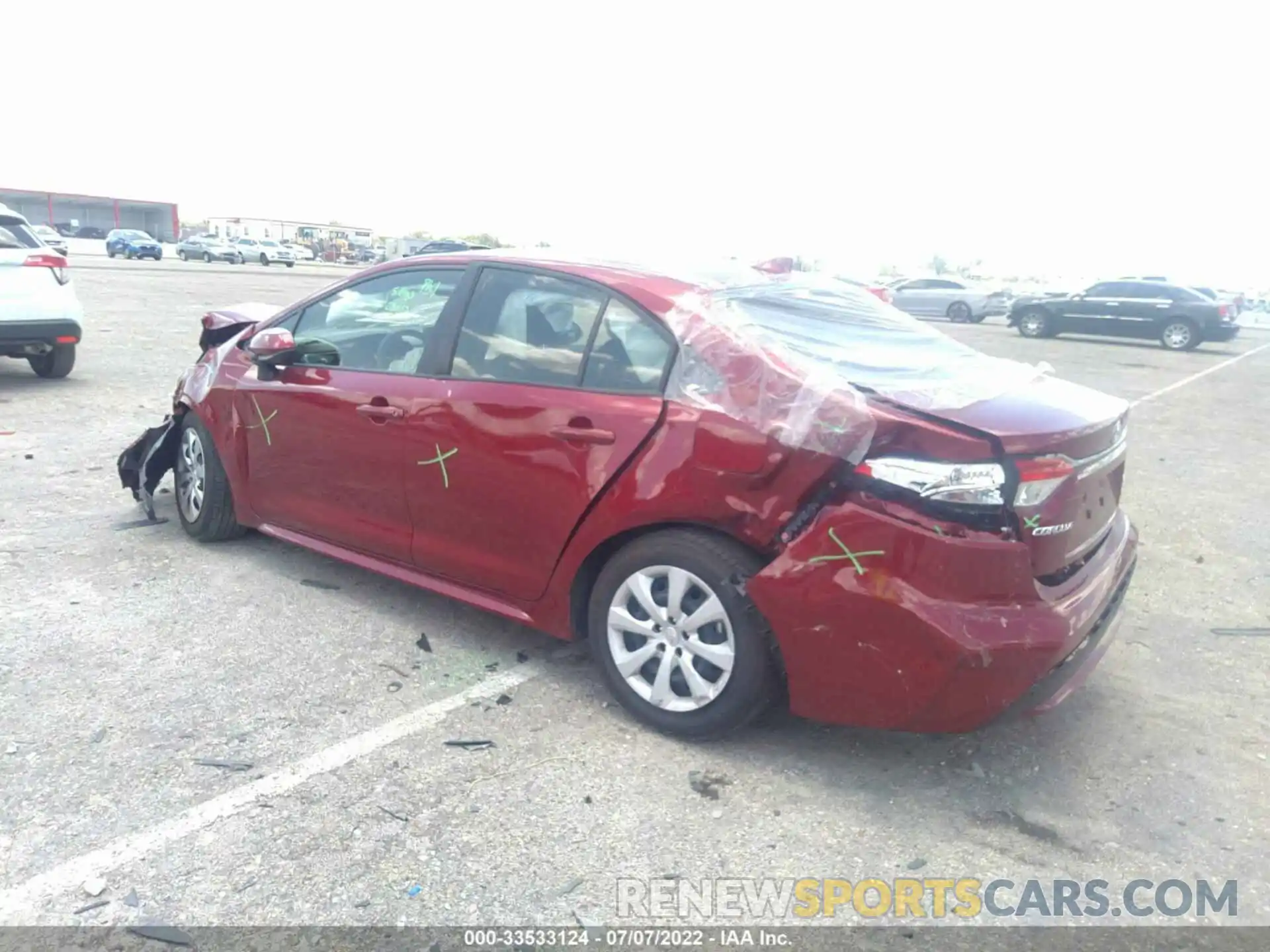 3 Photograph of a damaged car JTDEPMAE8NJ214142 TOYOTA COROLLA 2022