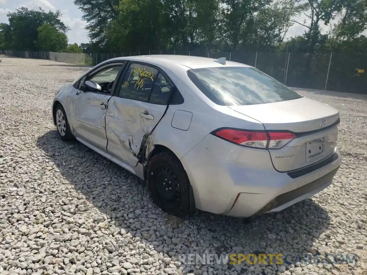 3 Photograph of a damaged car JTDEPMAE8NJ216943 TOYOTA COROLLA 2022