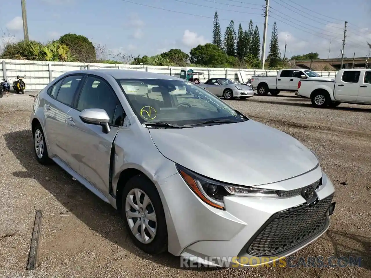 1 Photograph of a damaged car JTDEPMAE8NJ222340 TOYOTA COROLLA 2022