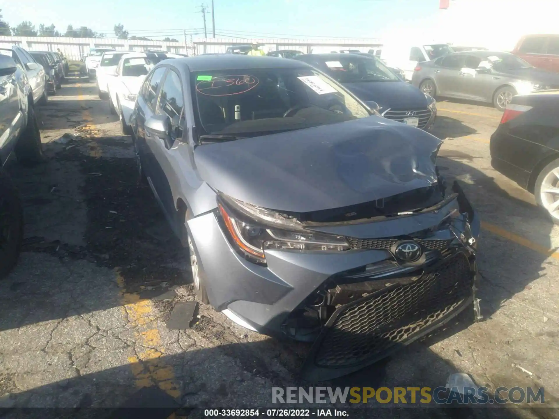 1 Photograph of a damaged car JTDEPMAE9N3002225 TOYOTA COROLLA 2022