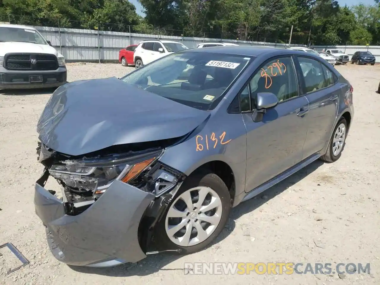 2 Photograph of a damaged car JTDEPMAE9NJ190241 TOYOTA COROLLA 2022