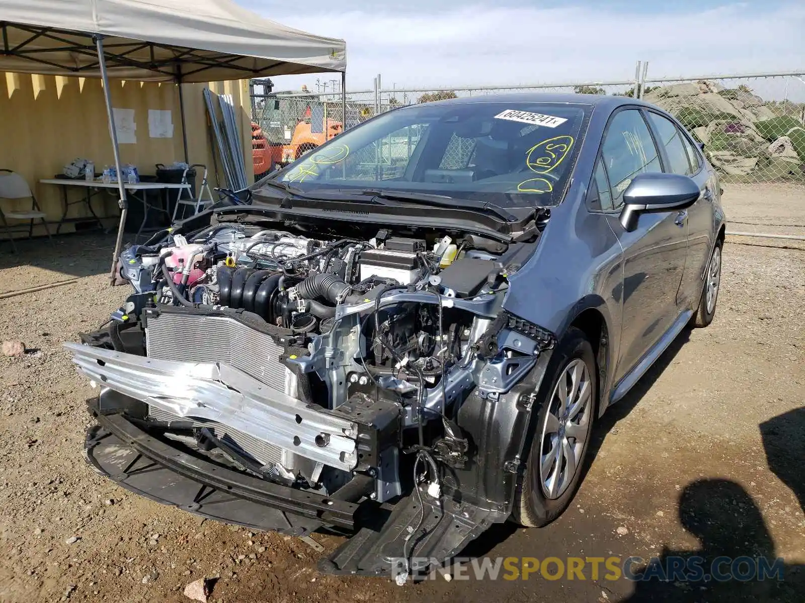 2 Photograph of a damaged car JTDEPMAE9NJ191812 TOYOTA COROLLA 2022