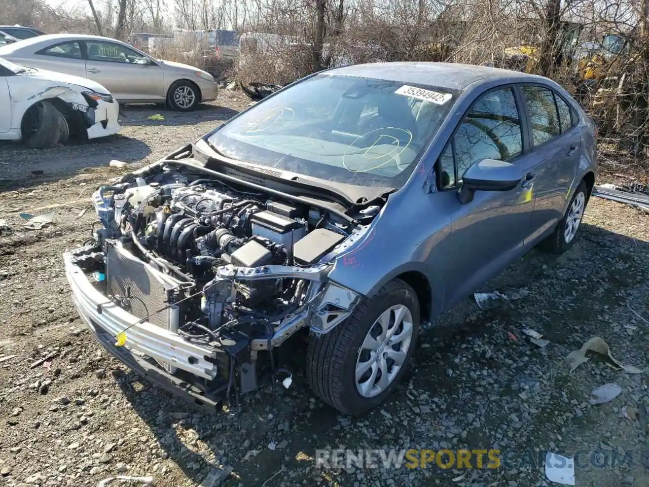 2 Photograph of a damaged car JTDEPMAE9NJ193060 TOYOTA COROLLA 2022