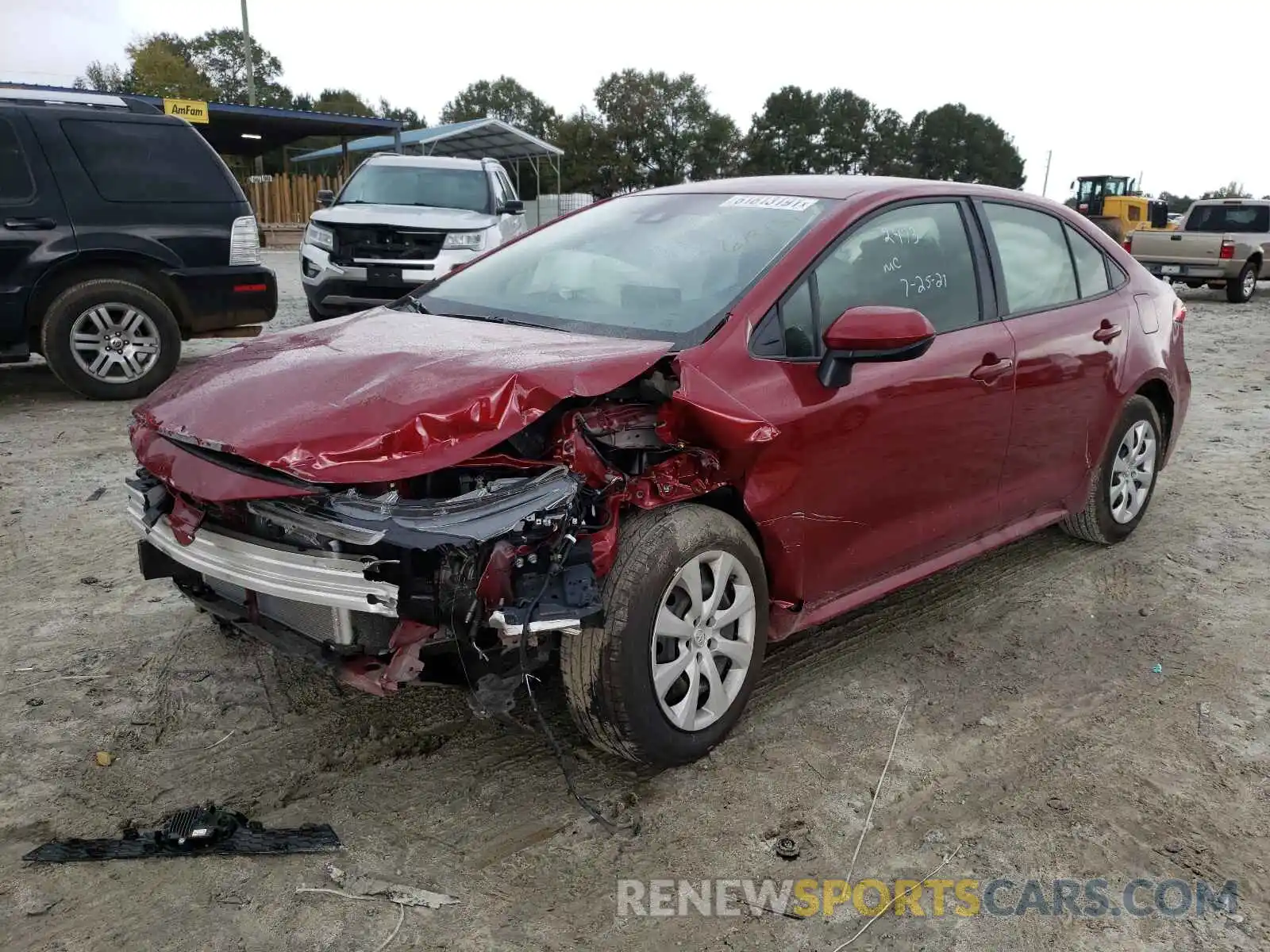 2 Photograph of a damaged car JTDEPMAE9NJ194726 TOYOTA COROLLA 2022