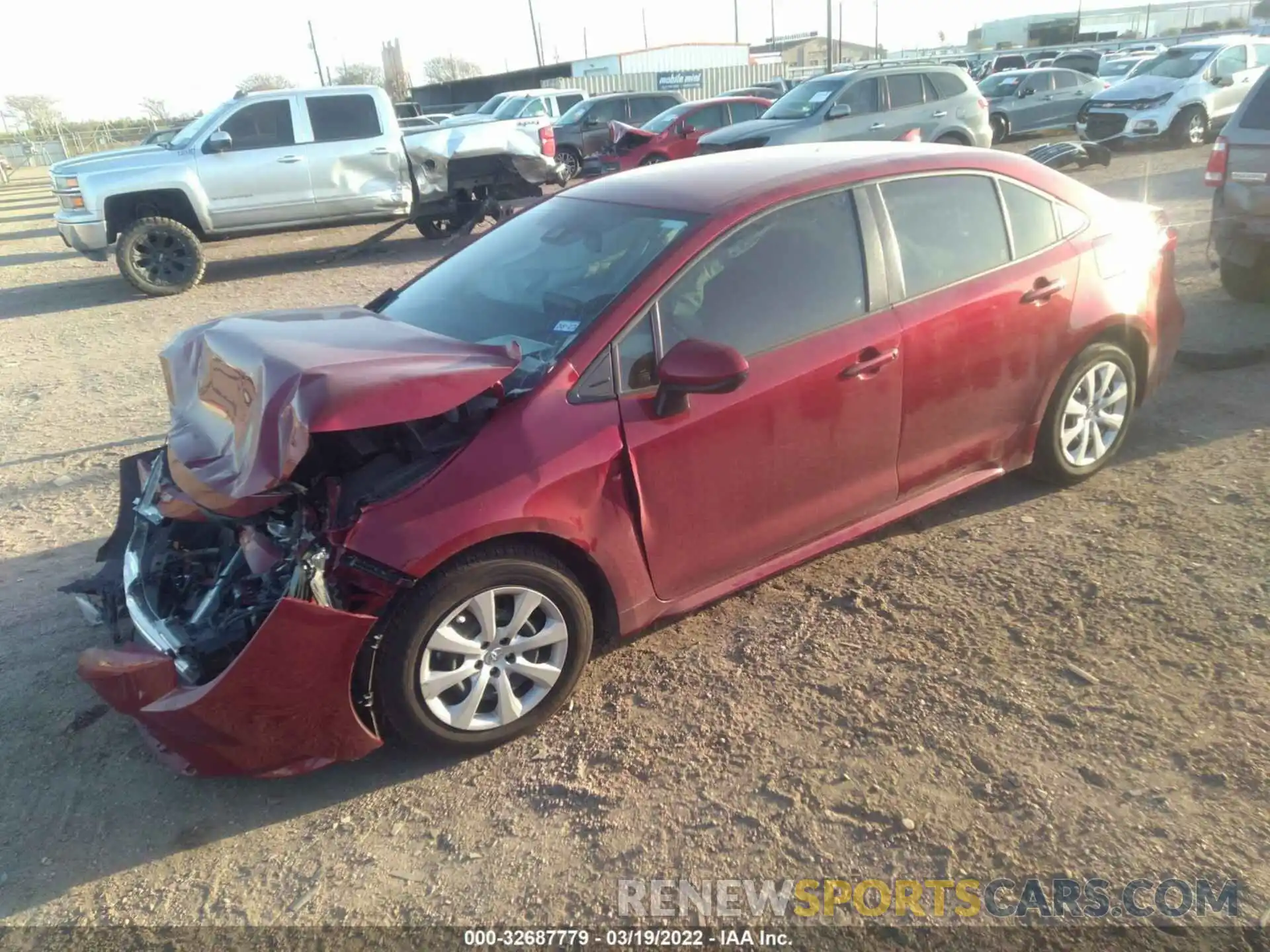 2 Photograph of a damaged car JTDEPMAE9NJ199330 TOYOTA COROLLA 2022