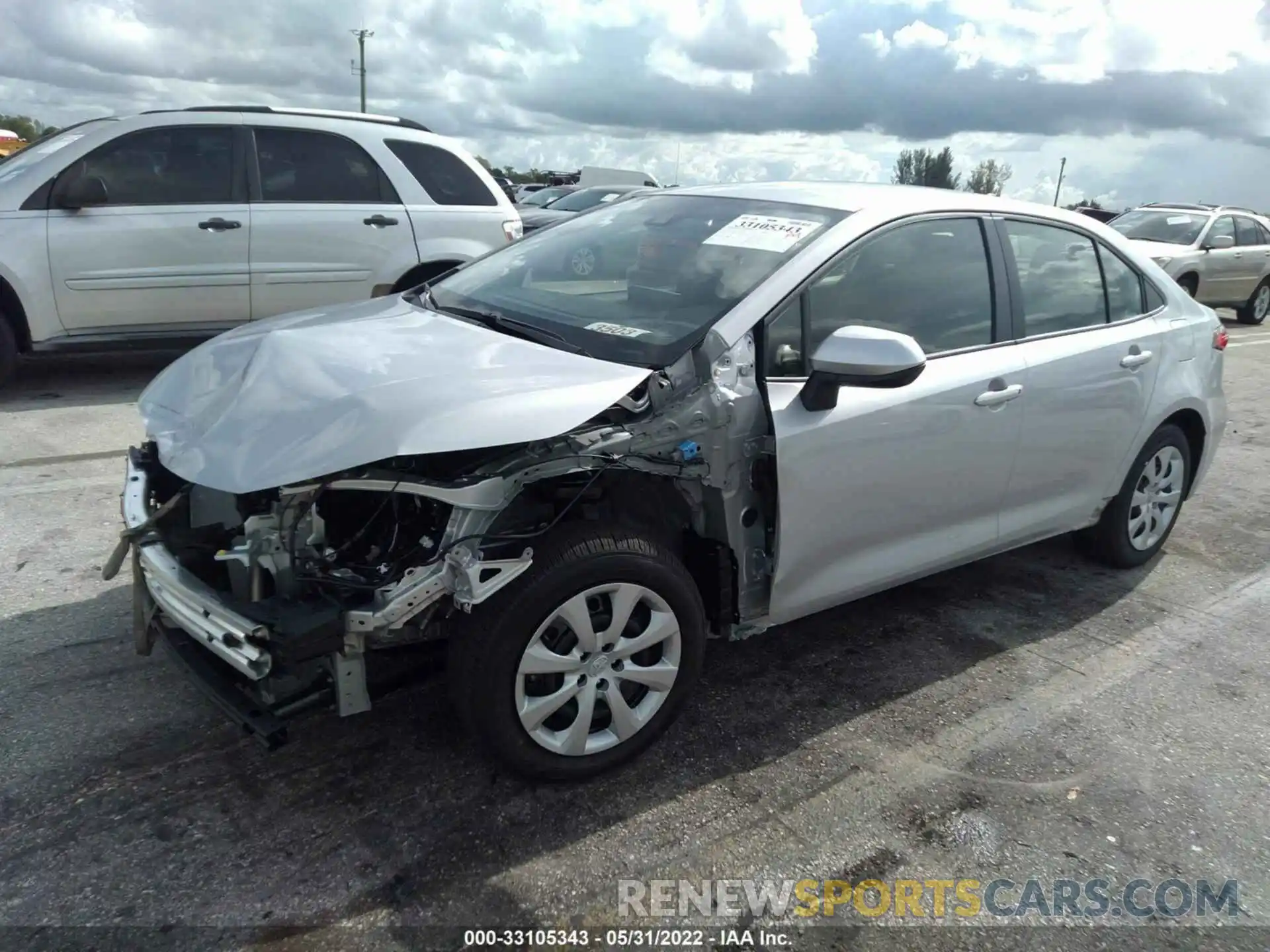 2 Photograph of a damaged car JTDEPMAE9NJ218233 TOYOTA COROLLA 2022